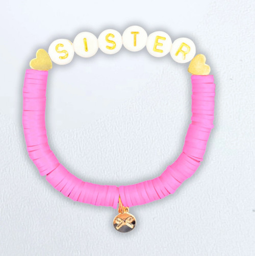 Beaded Bracelet in Hot Pink Sister