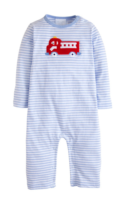 Appliqué Romper in Fire Truck