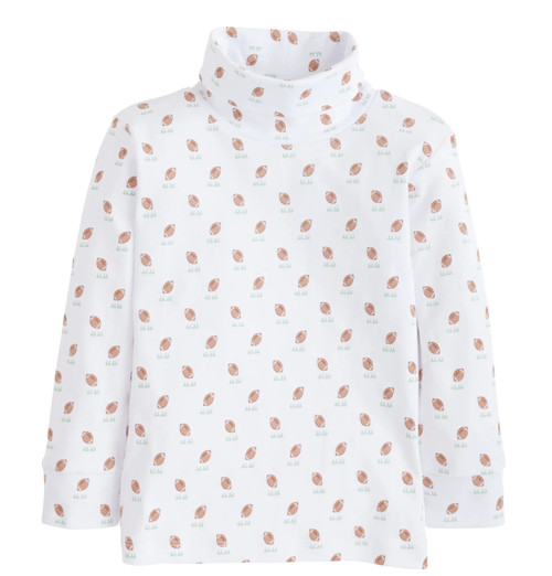 Printed Turtleneck with Footballs