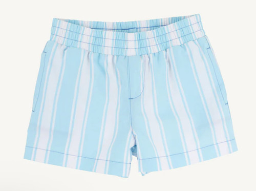 Sheffield Shorts in Bellhaven Blue Ticking Stripe