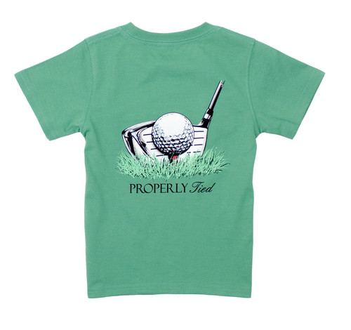 Boys Short Sleeve Tee in Driver on Ivy