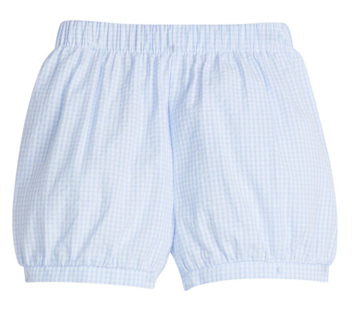 Banded Short in Light Blue Gingham Seersucker