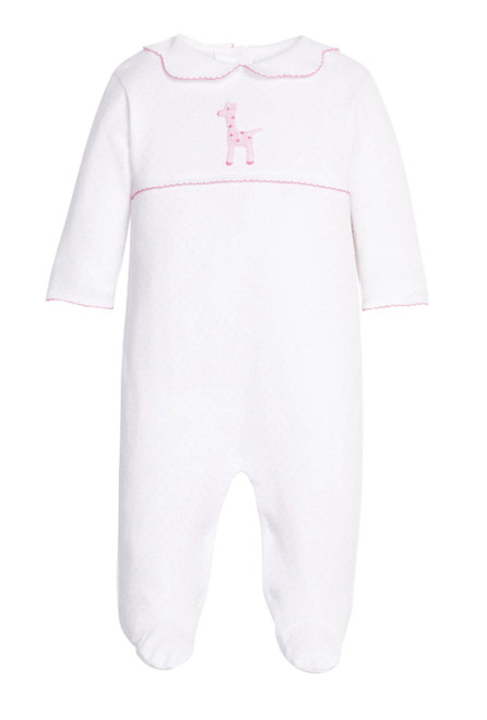 Crochet Footie in Pink Giraffe