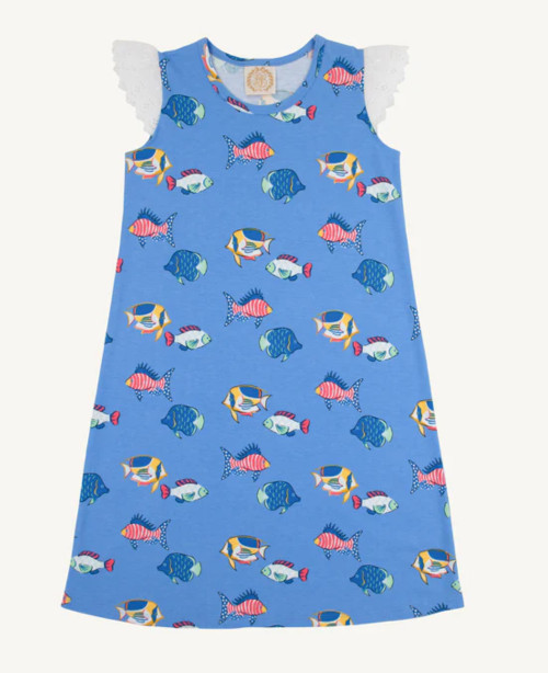 Sleeveless Polly Play Dress in Here Fishy Fishy