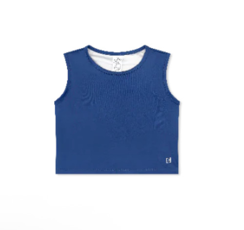 Maggie Mid Rise Tank in Baton Rouge Blue