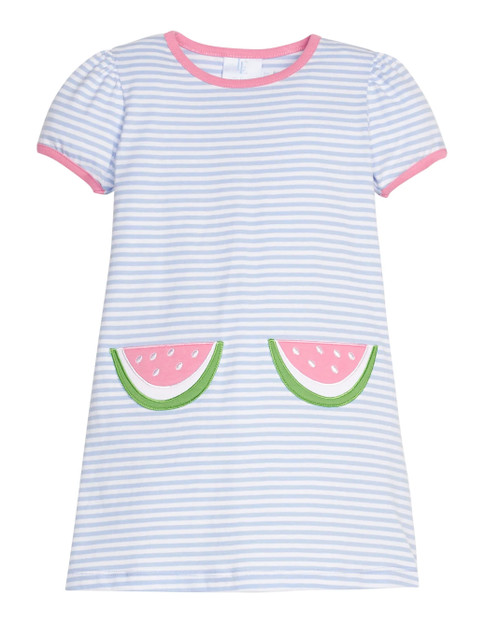 Appliqué T-Shirt Dress in Watermelon