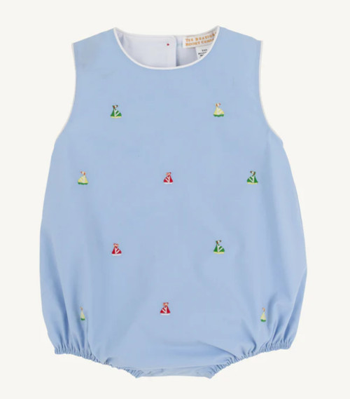 Critter Benjamin Bubble in Beale Street Blue with Sailboats