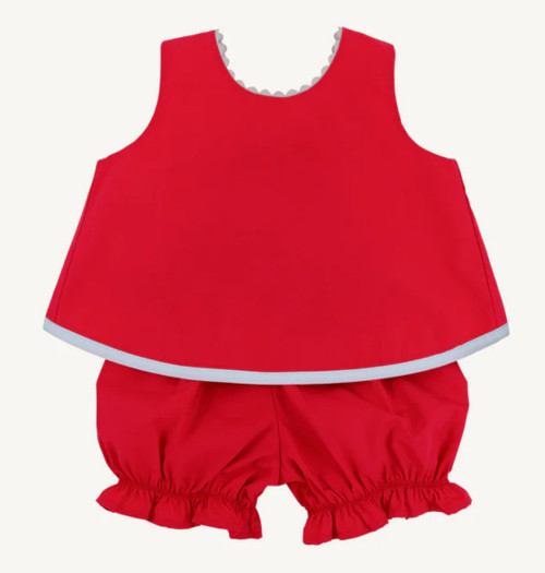Susanne Swing Top Set in Richmond Red with Nantucket Navy