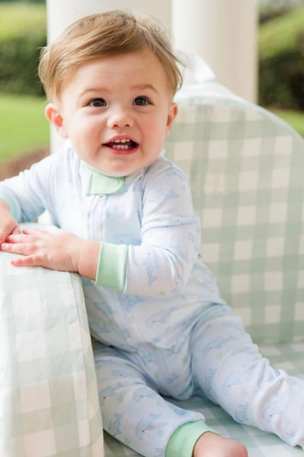 Boys One Piece Zip Jammies in O’Whale
