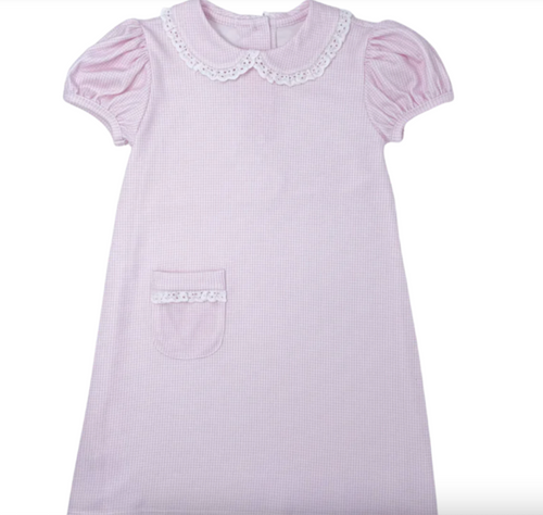Pocket Dress - Pink Minigingham