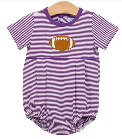 Short Sleeve Bubble in Football on Purple