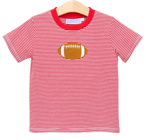 Short Sleeve Shirt in Football on Red