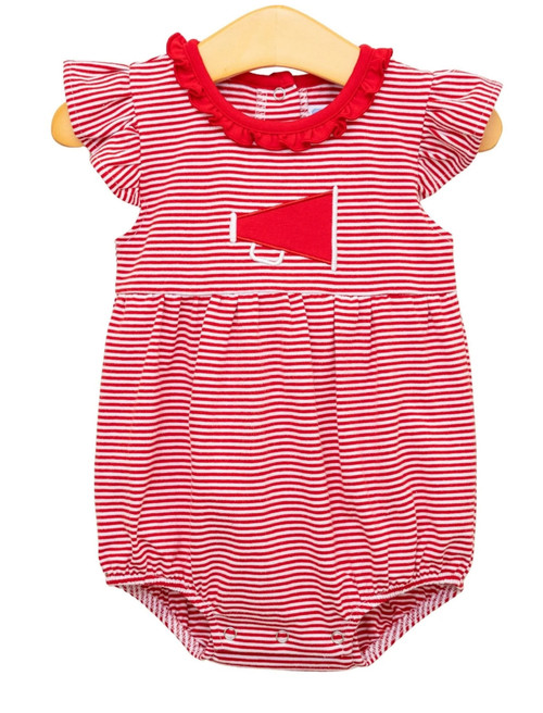 Girls Short Sleeve Bubble in Megaphone on Red