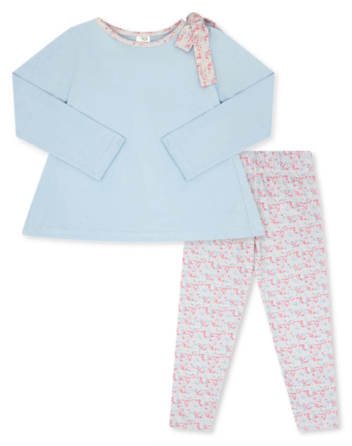 Madeline Legging Set in Petal Play and Cotton Candy Blue