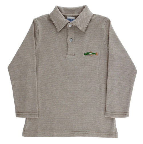 Long Sleeve Polo in Rainbow Trout