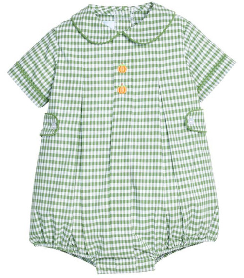 Embroidered Nicholas Bubble in Pumpkin