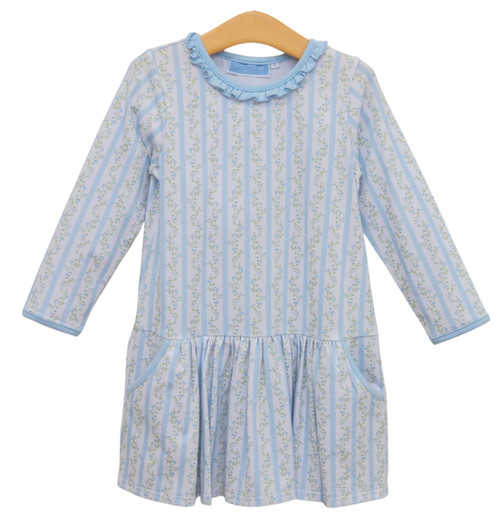 Long Sleeve Dress in Vineyard Blooms