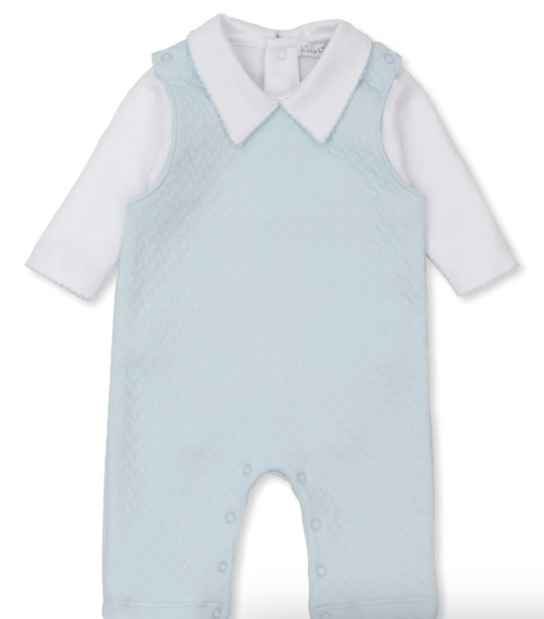 Jacquard Overall Set - Blue