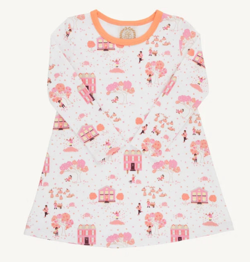 Long Sleeve Polly Play Dress in Fall on Fincastle Rd