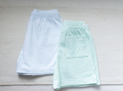 Conrad Knit Shorts - light blue stripe