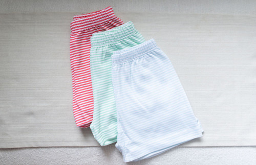 Conrad Knit Shorts - red stripe