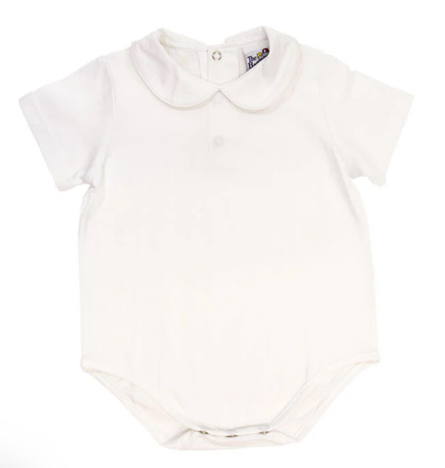 White Knit Boys Onesie