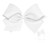 King Grosgrain Bow in White