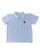 Blue Polo with Red Apple