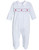 Smocked Footie in Blue with Hearts (Pre-Order Only)