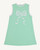 Sleeveless Eliza’s Appliqué Dress in Grace Bay Green with Worth Avenue White Bow