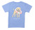 Girls Short Sleeve Tee in Lifeguard Pup on Light Blue