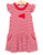 Girls Short Sleeve Dress in Megaphone on Red