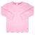 Shelby Scallop Sweatshirt in Cotton Candy Pink