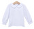 Long Sleeve Peter Pan Collared Top in White