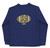 Long Sleeve Logo Tee in Navy with Football