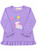 Long Sleeve Ruffle Top with Cake Slice on Purple