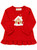 Long Sleeve Swing Top with Gingerbread House on Deep Red