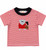 Short Sleeve Tee in Dawg with Football on Red Stripes