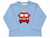 Long Sleeve Tee with Front Fire Truck in Blue
