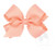 Medium Bow with Scalloped Edge in Light Coral
