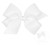 Medium Bow with Scalloped Edge in White