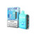 Geek Bar Pulse 15K Disposable, teal-colored vaping device with digital display and flavor logo, beside its packaging featuring product details and warning label.