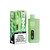 Cali UL8000 Disposable Vaporizer, green handheld device with digital display and Mighty Mint flavor, alongside its packaging box.