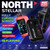 NORTH North Stellar 40K Disposable, electronic vaping device with fully curved screen and colorful design.