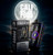 Cali XLT 40K Disposable, a sleek black vape device with colorful LED accents and digital display, shown alongside its packaging, under a moonlit sky.
