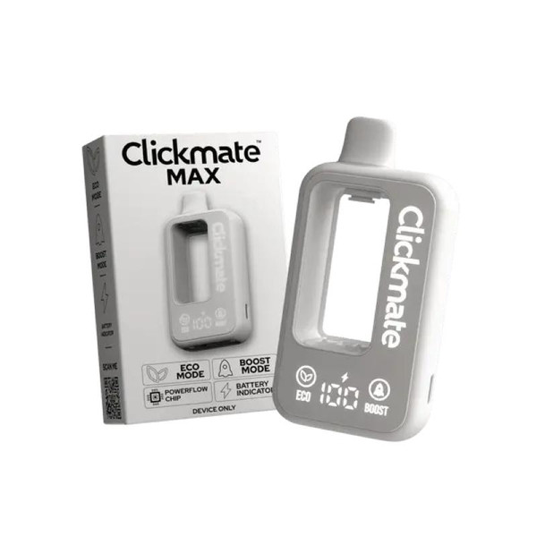 7 Daze Clickmate Max 40K, vape device with digital display and sleek design.