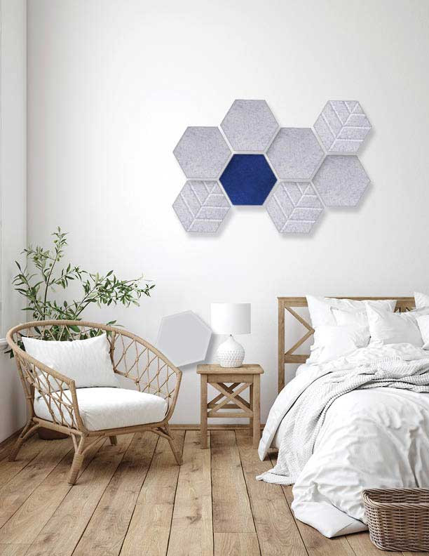Wall-Mounted SoundSorb Acoustic Hexagons | Versare Solutions, LLC