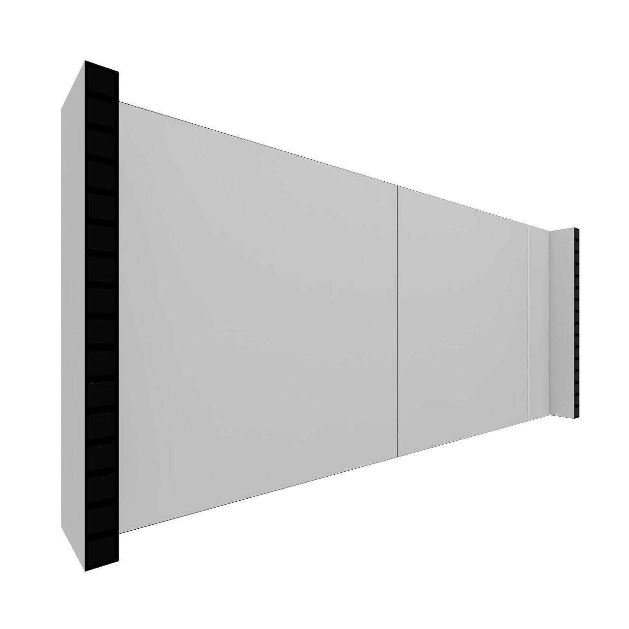 EverPanel 9' x 4' Wall Kit - White With Black Frame | Versare Solutions LLC