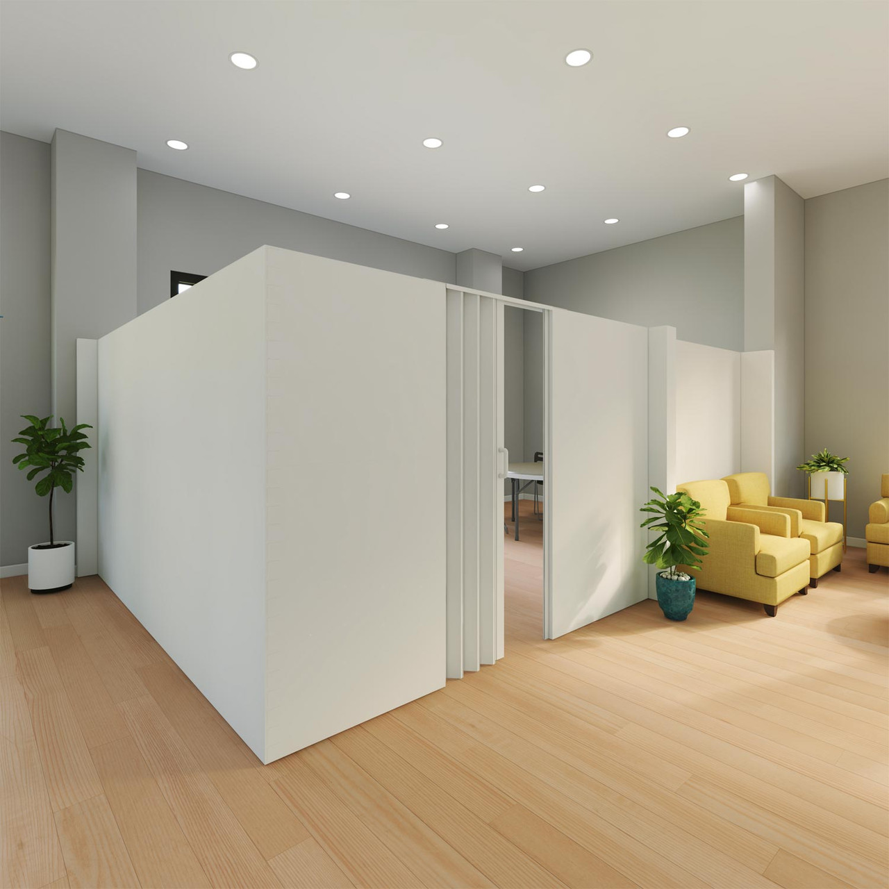 Wall L-Shaped with Door | Versare Solutions, LLC