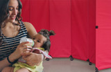 Portable Partitions as Nursing Station Privacy Screens